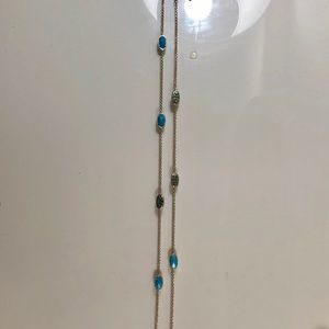 Kendra Scott long necklace in turquoise